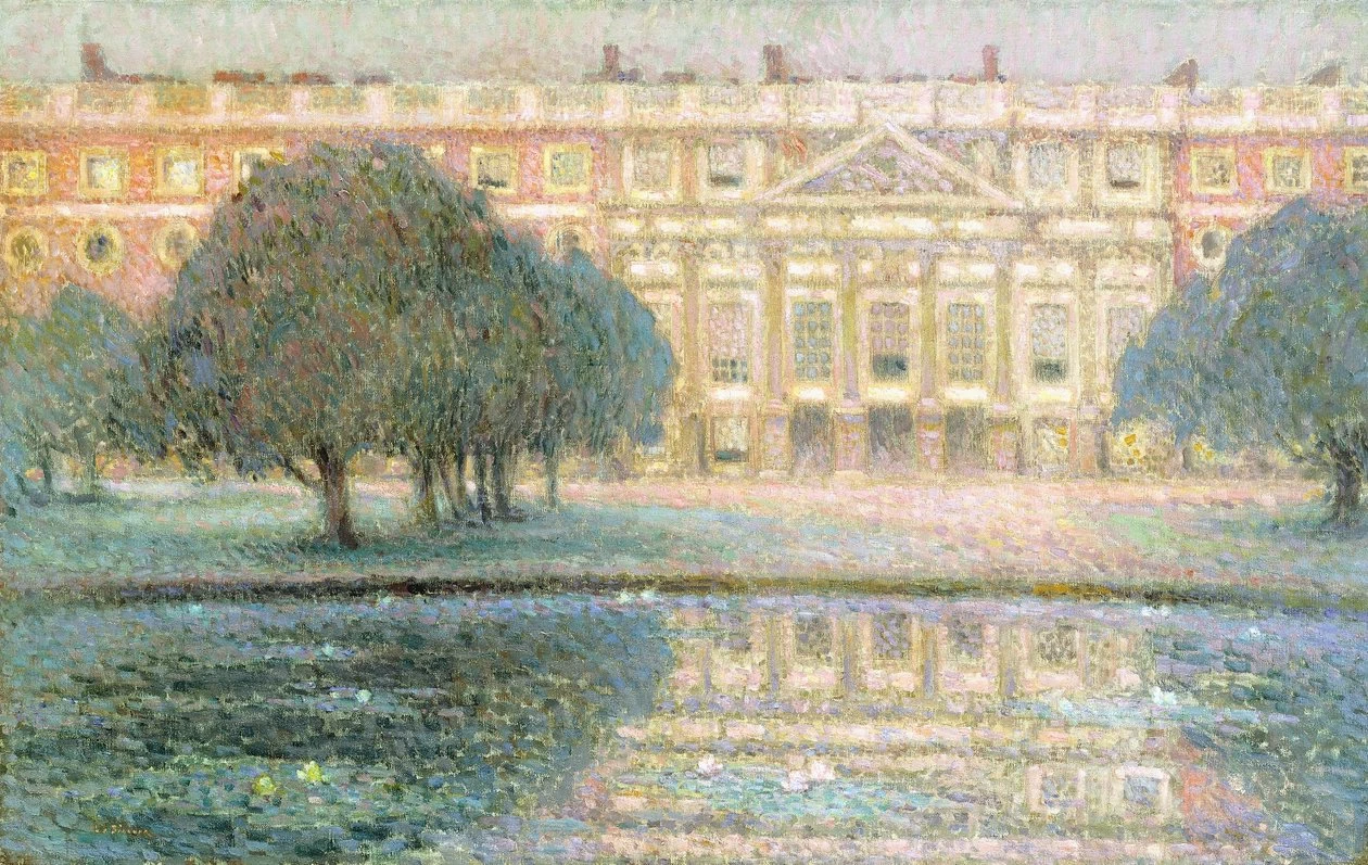 Henri Le Sidaner - Il palazzo, mattina d'estate (Hampton Court)